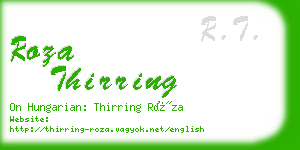 roza thirring business card